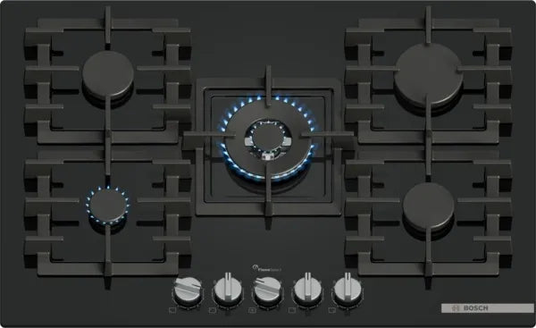 Bosch PPQ7A6I40 75cm Series 6 Tempered Glass Gas Hob