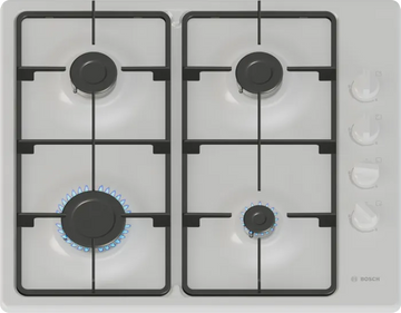 Bosch Series 2 PBP6B2K60 60cm Gas Hob - White Enamel