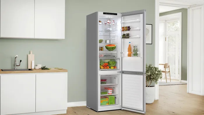 BOSCH Series 4 KGN392LAGG 70/30 Frost Free Fridge Freezer - Silver [Free 5-year parts & labour guarantee]