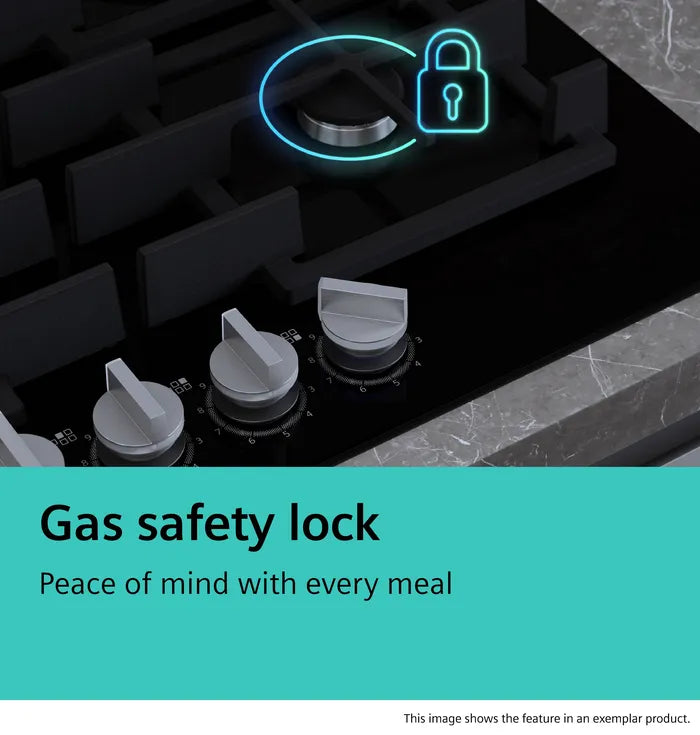Siemens iQ500 EP9A6MI40 5 Burner 90cm Gas hob - Tempered Black Glass