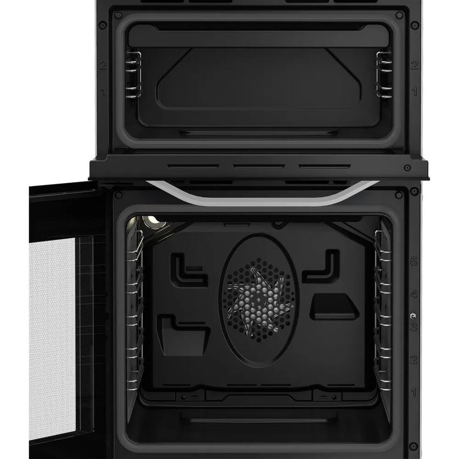 Hotpoint HTE5VCW 50cm Double Oven Electric Cooker With Ceramic Hob - White