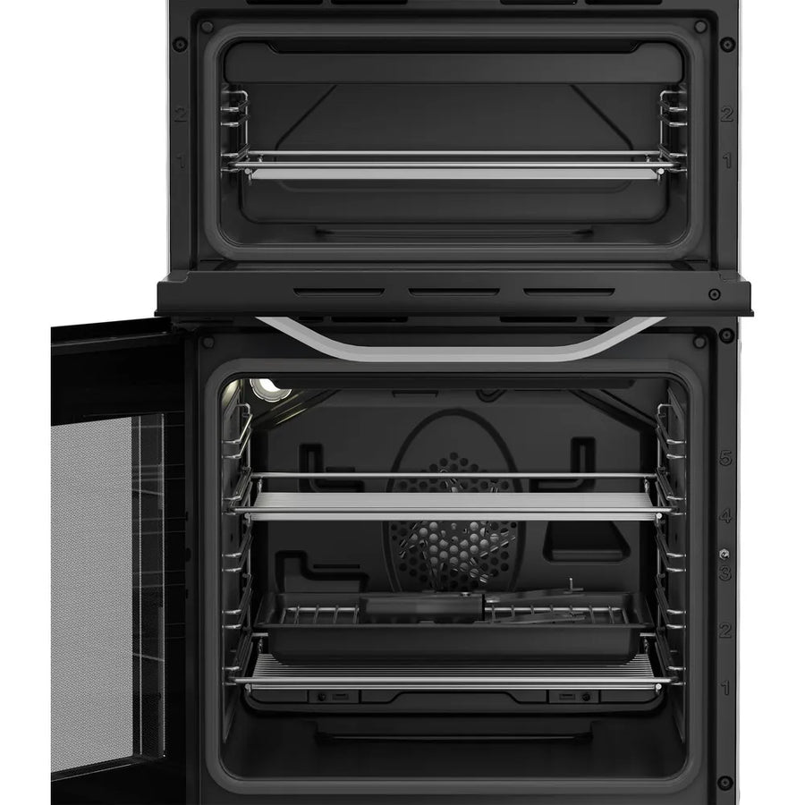 Hotpoint HTE5VCW 50cm Double Oven Electric Cooker With Ceramic Hob - White