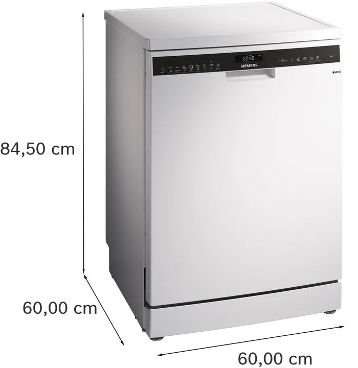 Siemens IQ500 SN25EW13CE 14-place setting freestanding dishwasher - White [Free 5-year parts & labour guarantee]