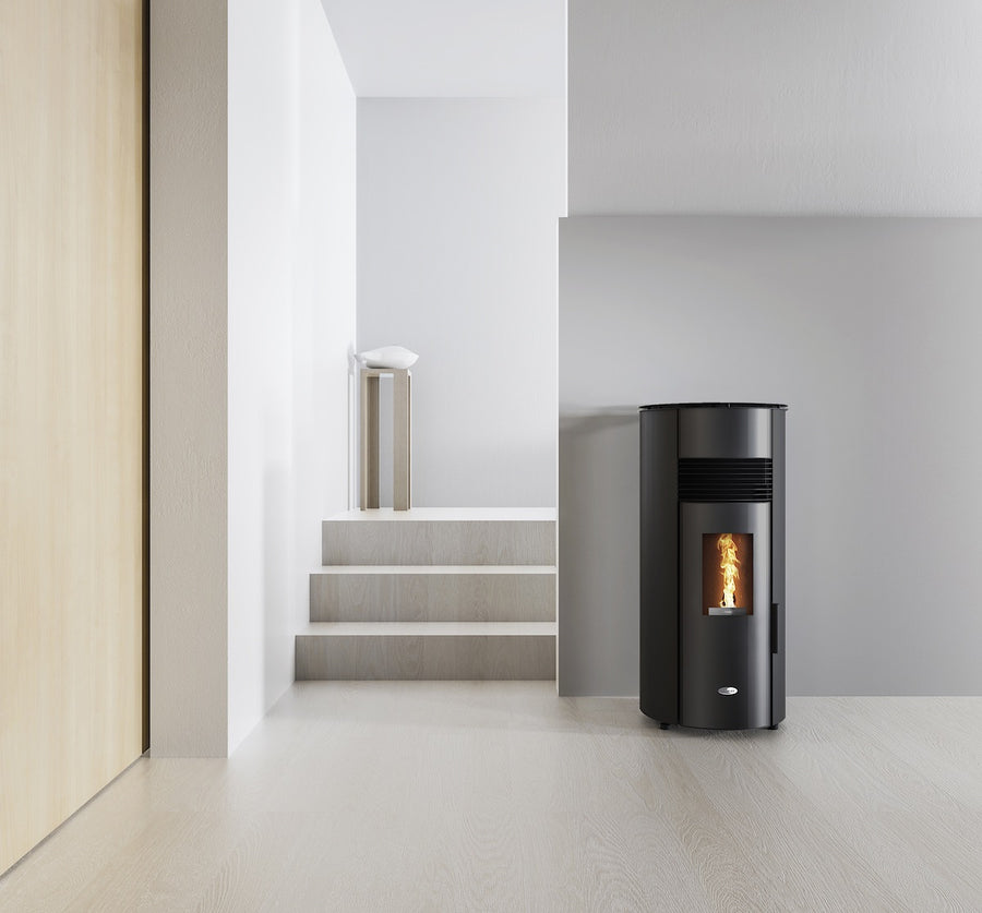 Waterford Stanley Solis K500 9kW Room Heating Pellet Stove - Black (K500SPBLK)