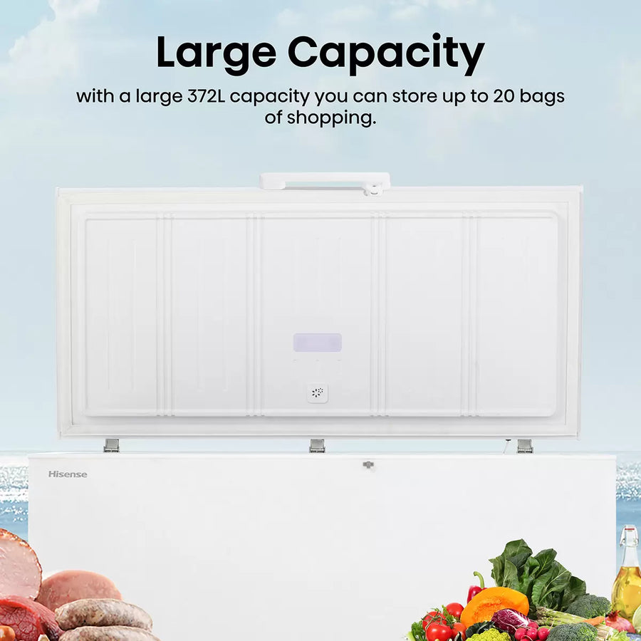 Hisense FC571D4AWLYE 372 Litre Chest Freezer - Winter Guard