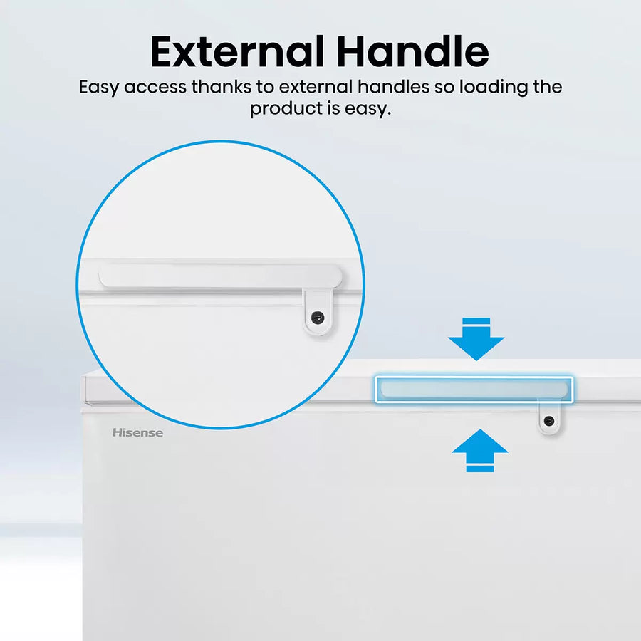 Hisense FC571D4AWLYE 372 Litre Chest Freezer - Winter Guard
