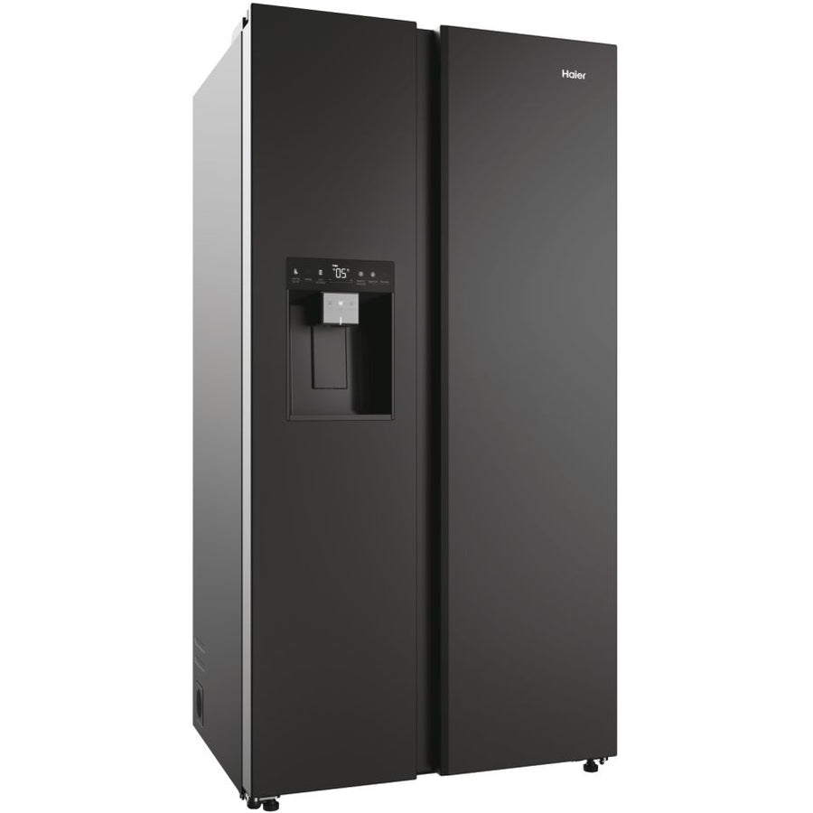 Haier HSW59F18EIPT Plumbed ice & water American style fridge freezer - Black