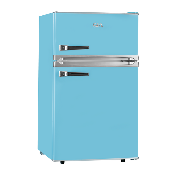 SIA RFM8PB freestanding retro mini fridge freezer - Blue