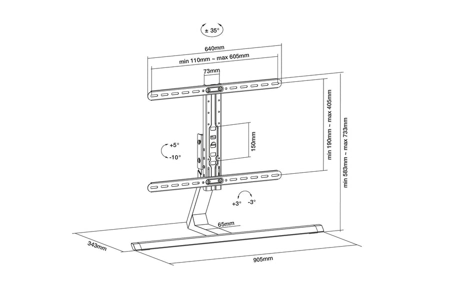 TTAP PED64S2 Pedestal Swivel Stand