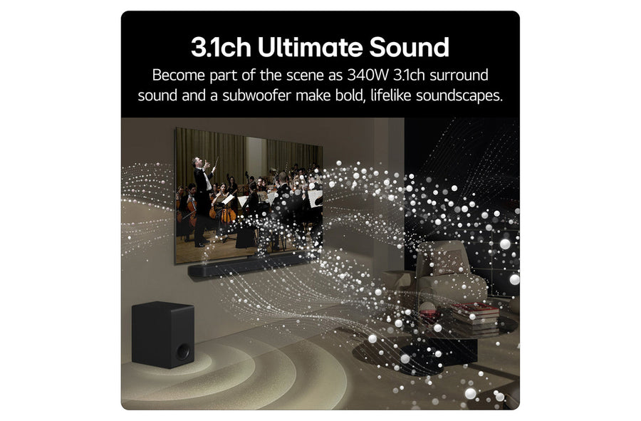 LG US60T 340watts 3.1 Ch Soundbar with Wireless Subwoofer