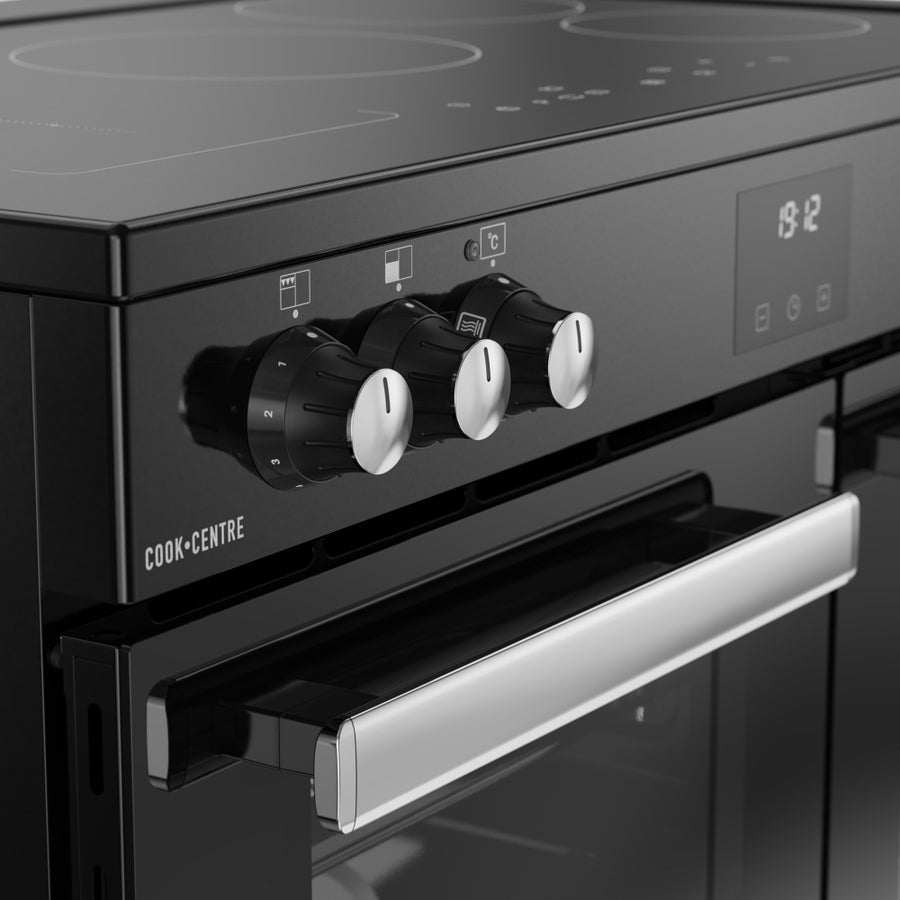 Belling CC90EI BLK Cookcentre 90cm Induction Range Cooker - Black