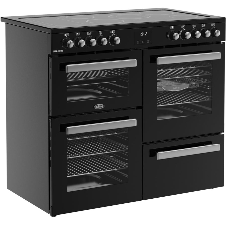 Belling CC100E BLK Cookcentre 100cm Ceramic Range Cooker - Black