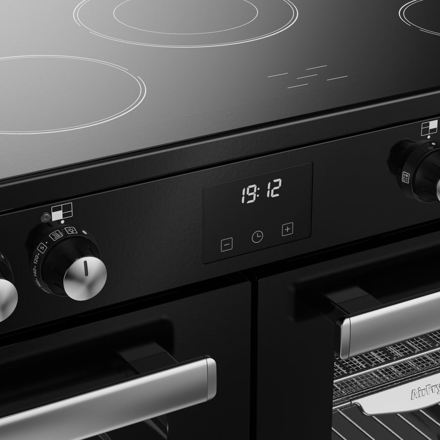 Belling CC100E BLK Cookcentre 100cm Ceramic Range Cooker - Black