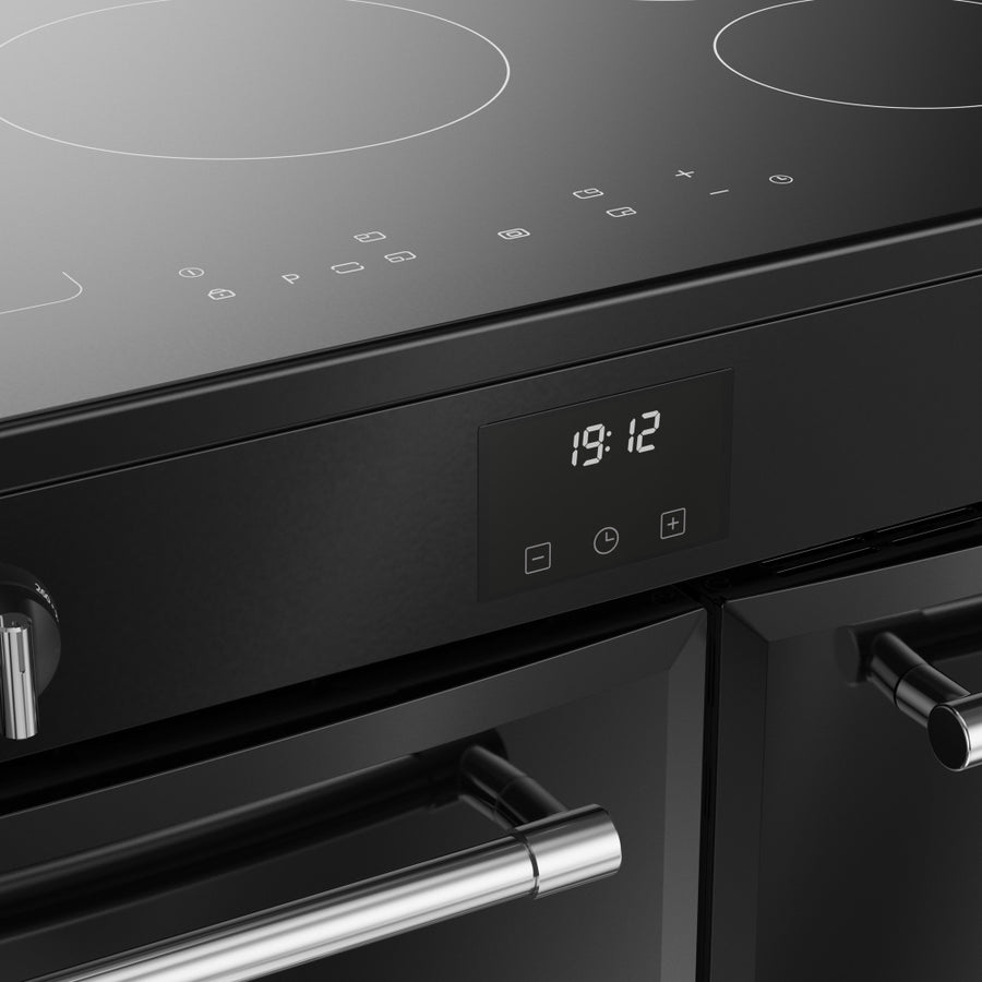 Belling Farmhouse FH90EIBLK 90cm Induction Range Cooker - Black