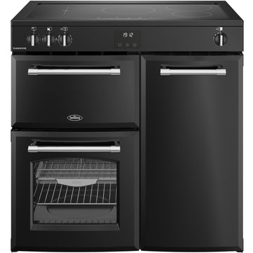 Belling Farmhouse FH90EIBLK 90cm Induction Range Cooker - Black