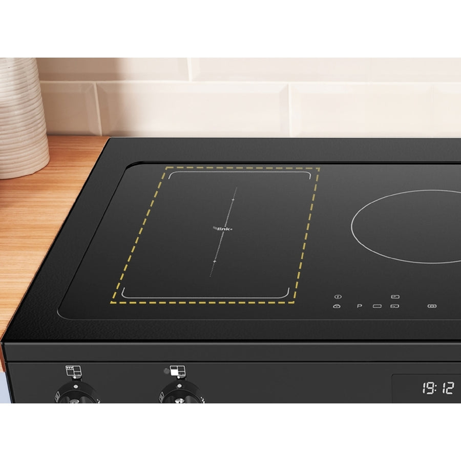 Belling Farmhouse FH100EIBK 100cm Electric Induction Range Cooker-Black