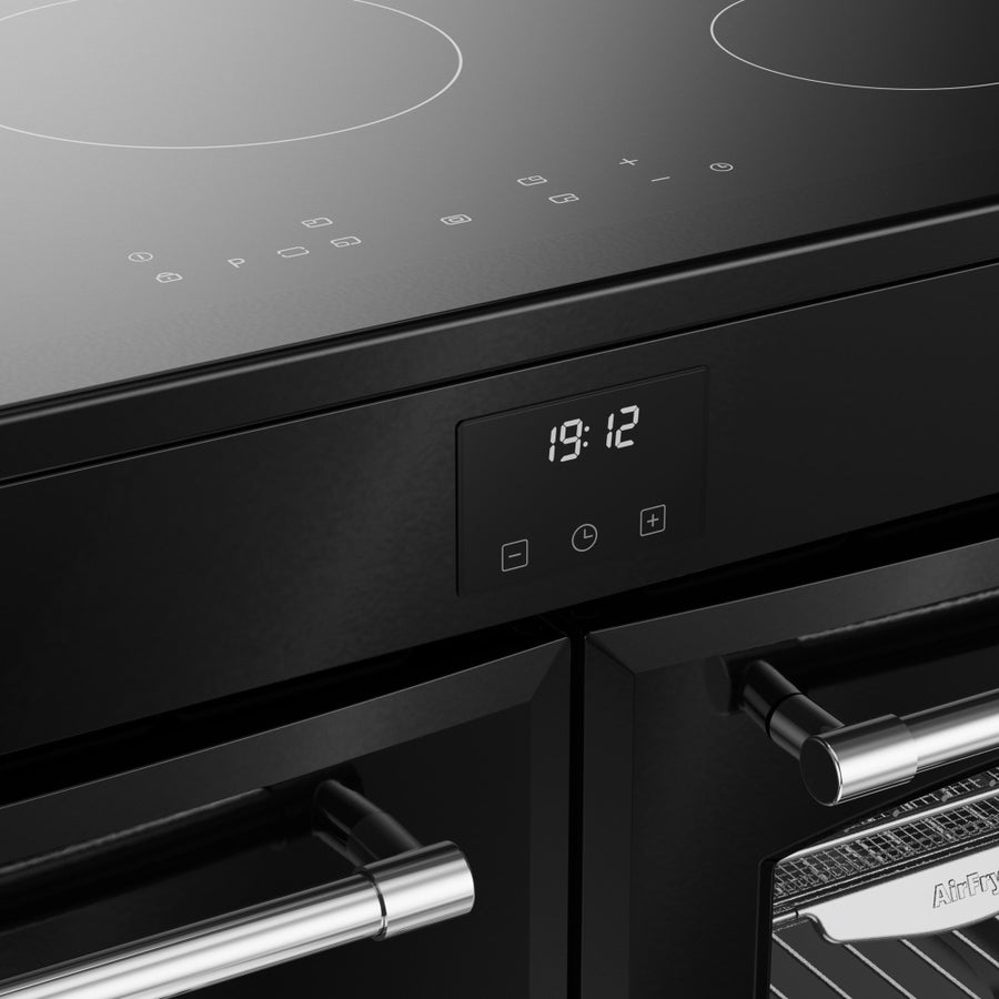 Belling Farmhouse FH100EIBK 100cm Electric Induction Range Cooker-Black