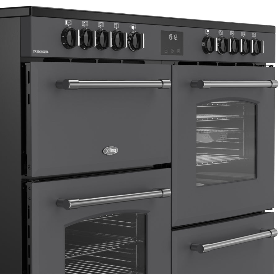 Belling Farmhouse FH110EANT 110cm Electric Ceramic Range Cooker-Anthracite [#1834]