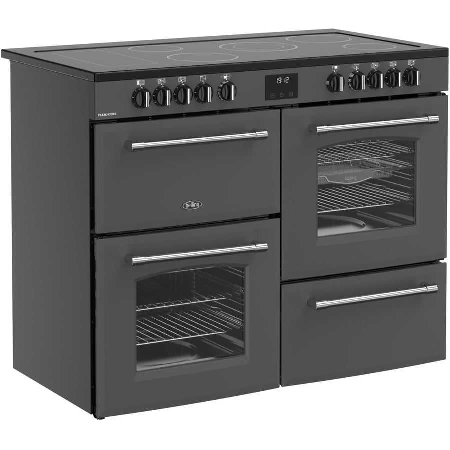 Belling Farmhouse FH110EANT 110cm Electric Ceramic Range Cooker-Anthracite [#1834]