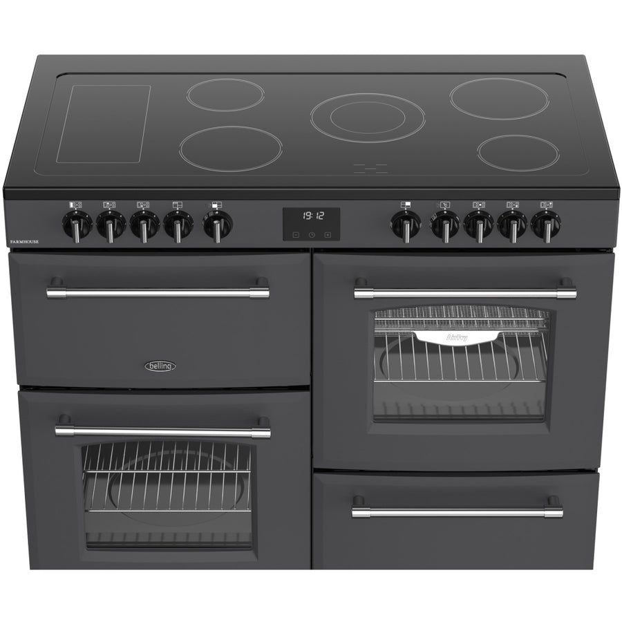 Belling Farmhouse FH110EANT 110cm Electric Ceramic Range Cooker-Anthracite [#1834]