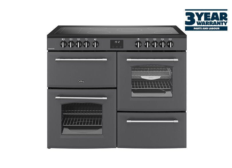 Belling Farmhouse FH110EANT 110cm Electric Ceramic Range Cooker-Anthracite [#1834]