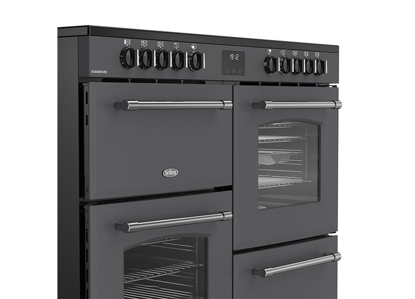 Belling Farmhouse FH110EANT 110cm Electric Ceramic Range Cooker-Anthracite [#1834]