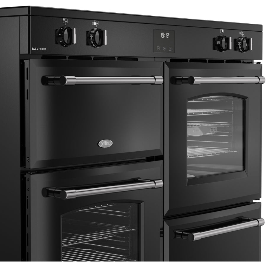 Belling Farmhouse FH110EIBK 110cm Electric Induction Range Cooker - Black