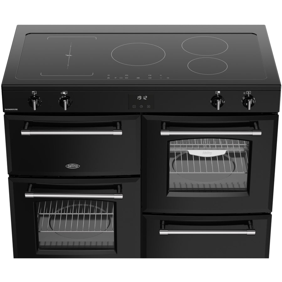 Belling Farmhouse FH110EIBK 110cm Electric Induction Range Cooker - Black