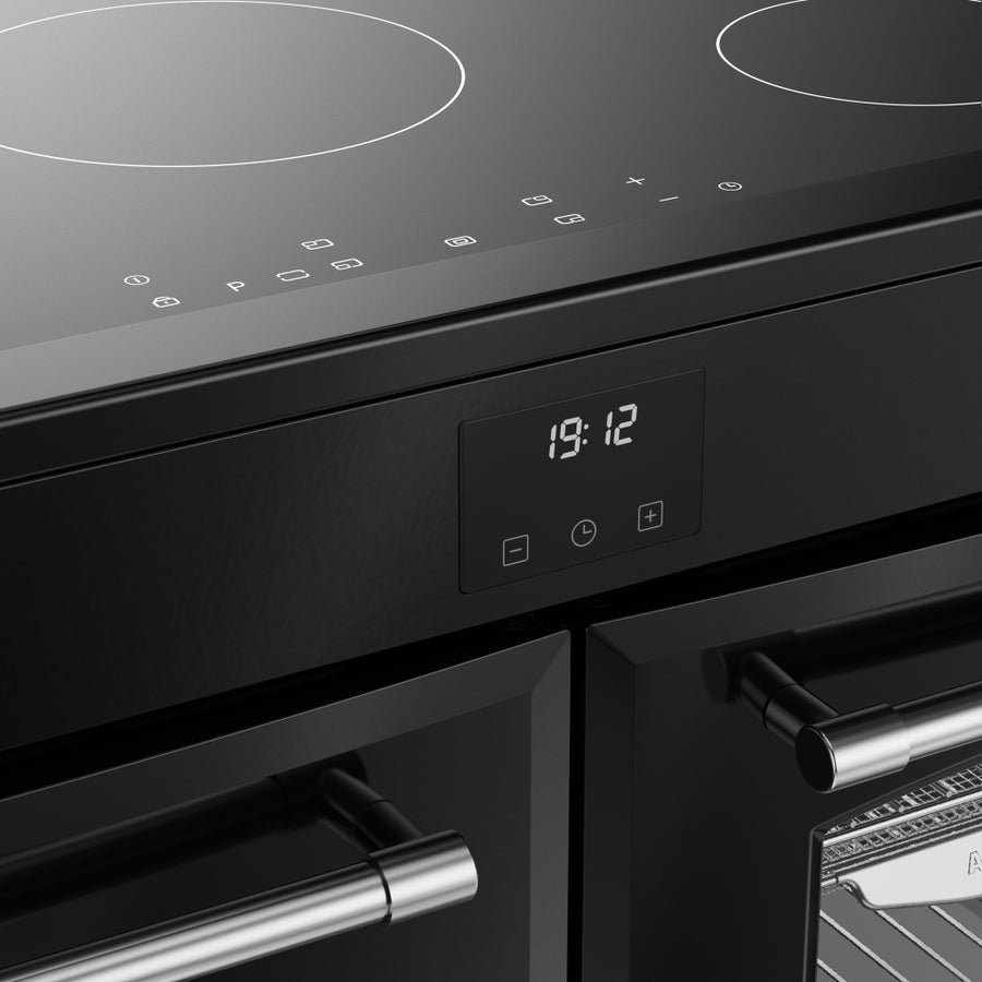 Belling Farmhouse FH110EIBK 110cm Electric Induction Range Cooker - Black