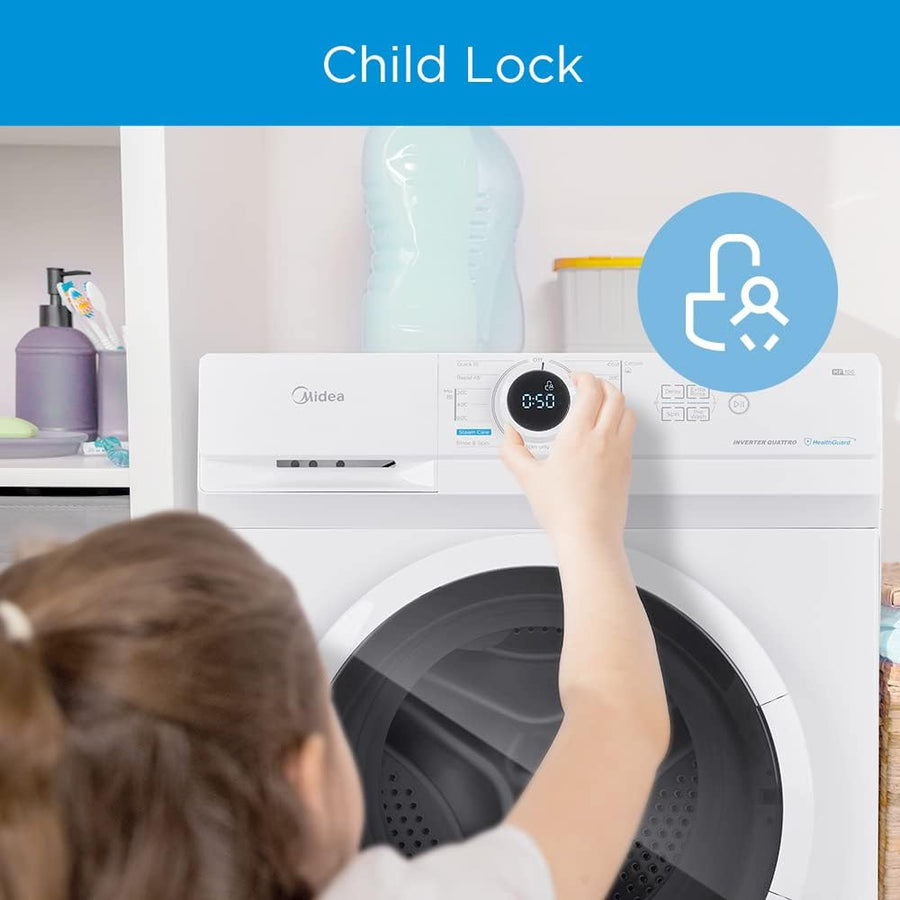 Midea MF10EW80BB 8kg 1400rpm Washing Machine [2-Year Parts & Labour Warranty]