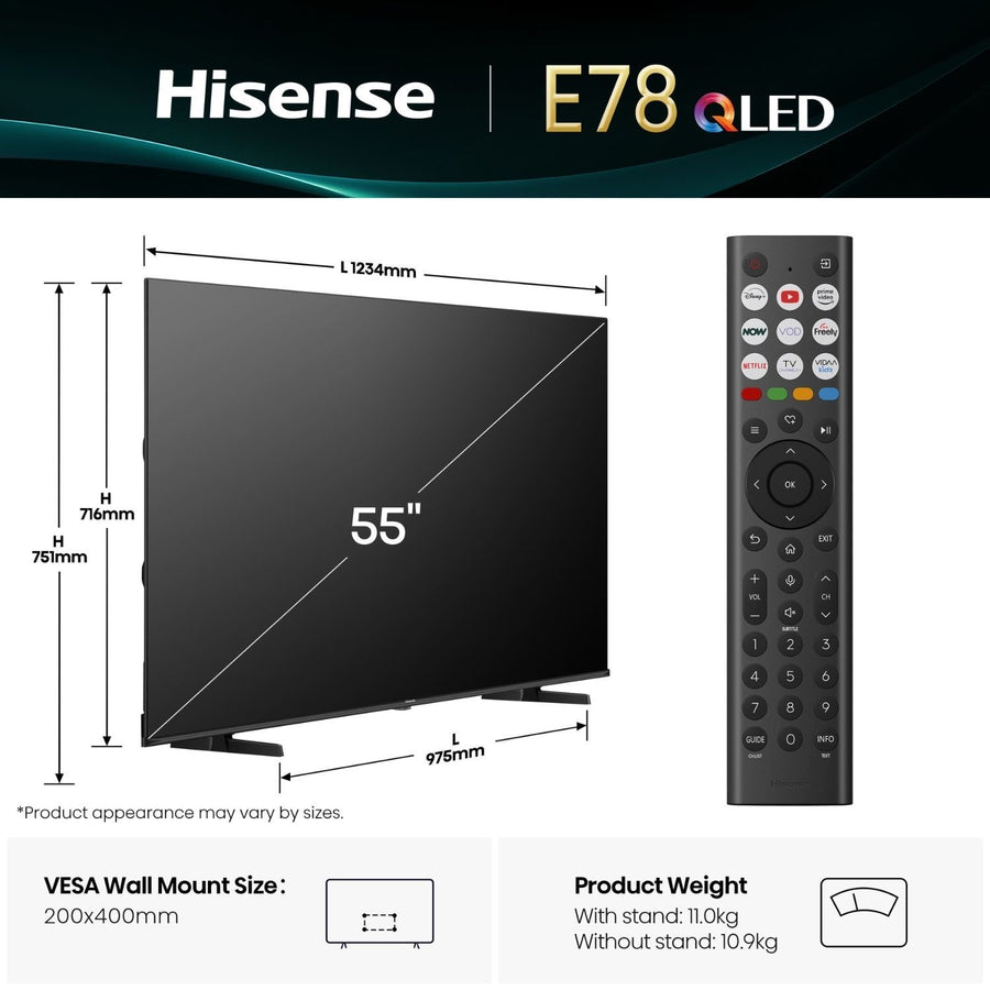 Hisense 55E78QTUK 55