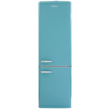 Amica FKR29653DEB Retro style 60/40 fridge freezer - Duck Egg Blue