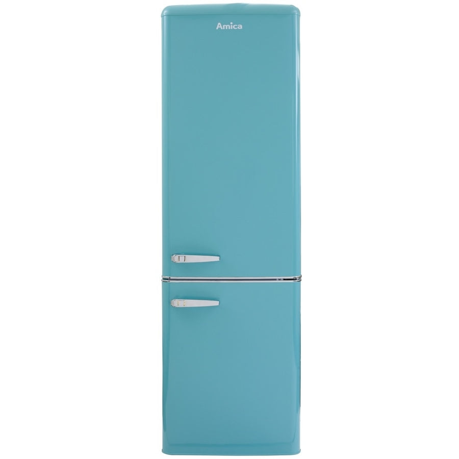 Amica FKR29653DEB Retro style 60/40 fridge freezer - Duck Egg Blue