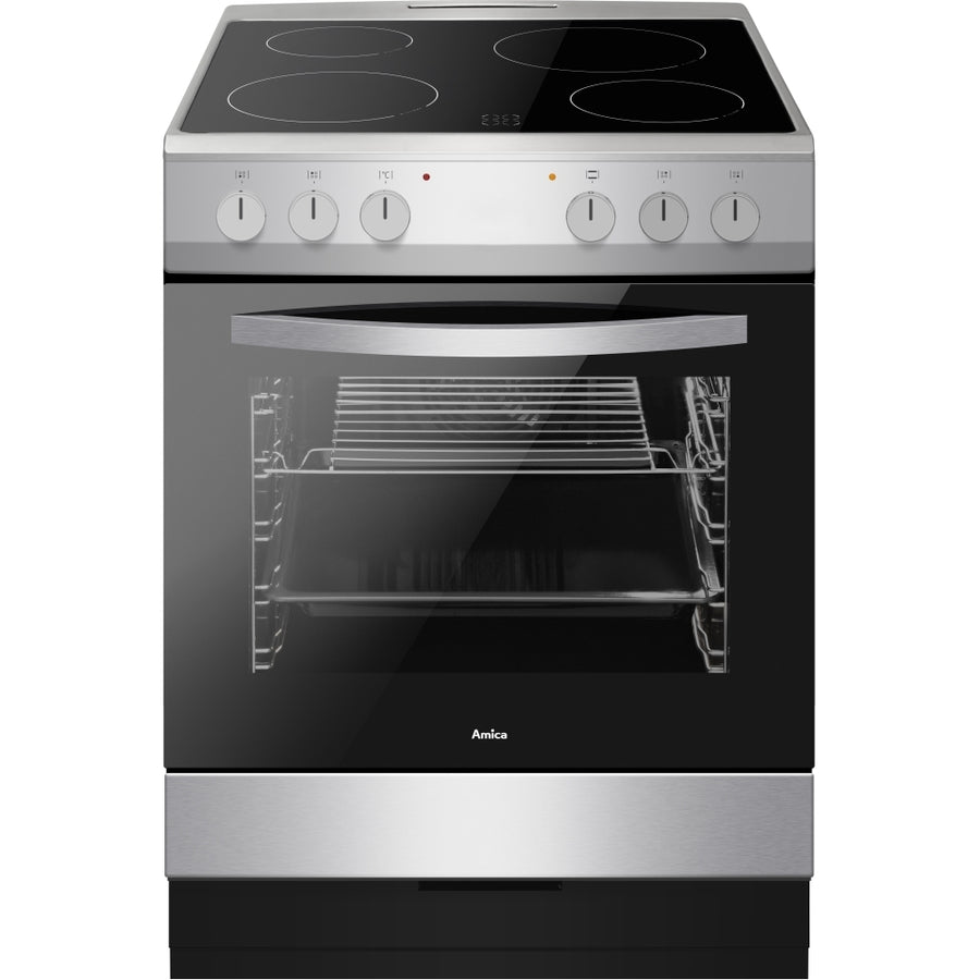 Amica AFC601SS 60cm Single Cavity Ceramic Hob - Stainless Steel
