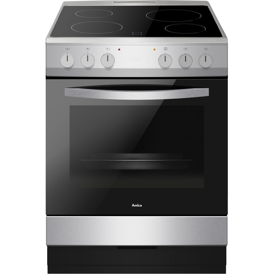 Amica AFC601SS 60cm Single Cavity Ceramic Hob - Stainless Steel