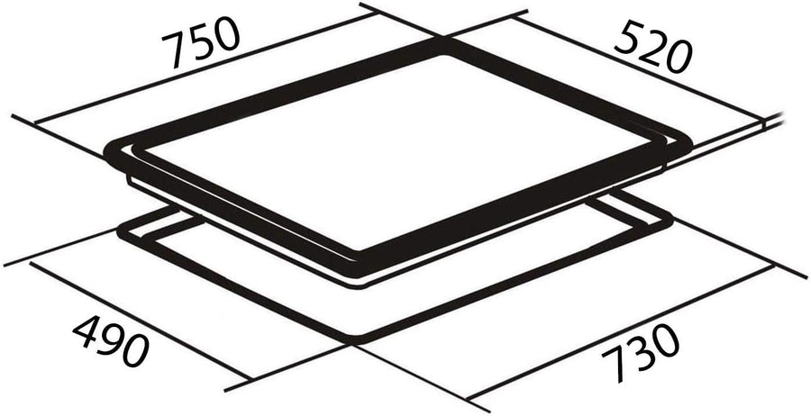 SIA INDH75BL 75cm 5 zone Induction Hob