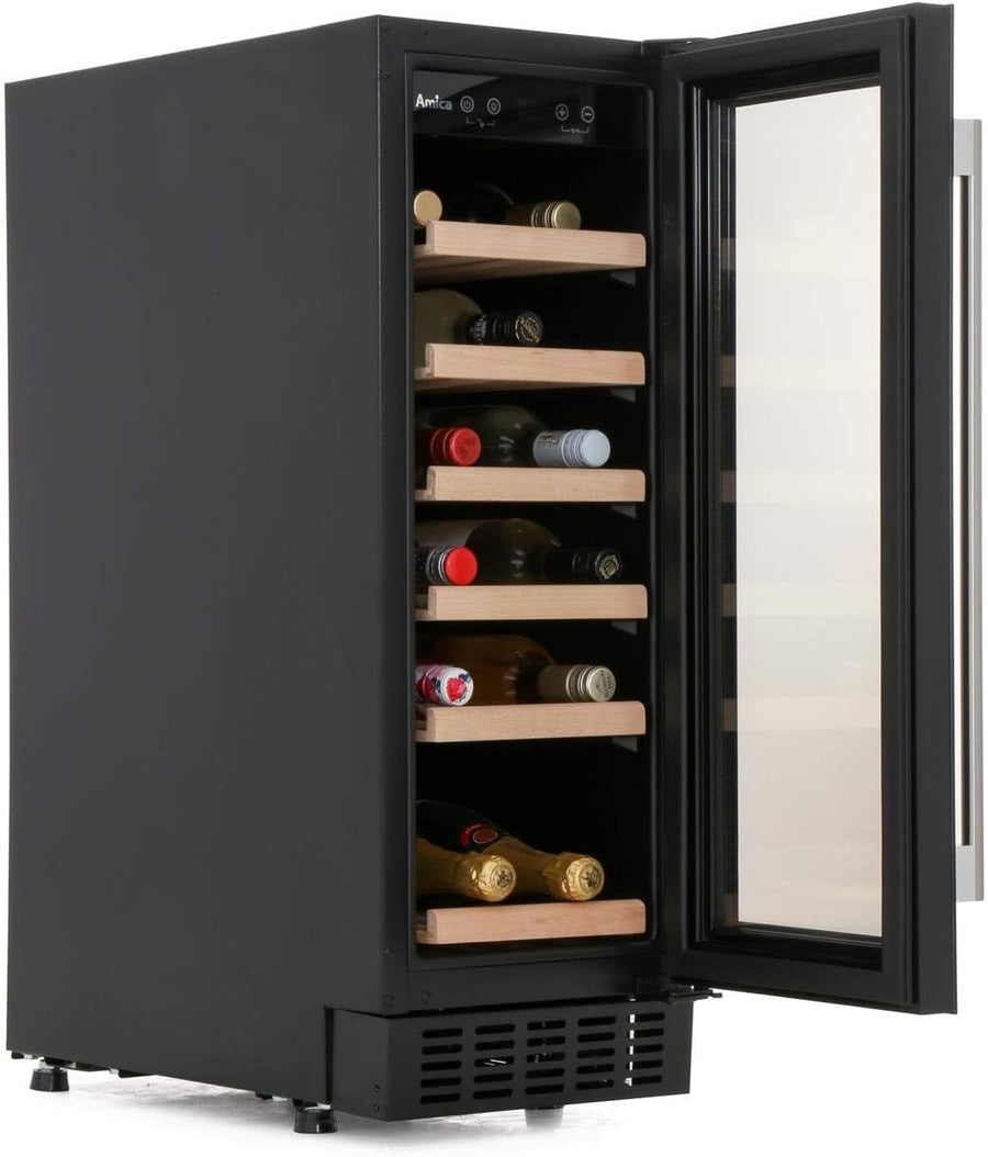 Amica AWC300BL 30cm Freestanding Wine Cooler - Black
