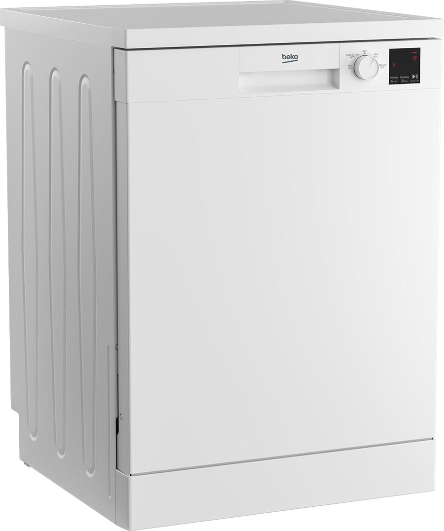 Beko DVN04X20W Freestanding 60cm Dishwasher 13-Place Settings - White