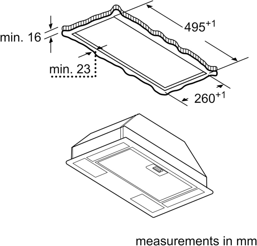 Bosch DLN53AA70B Series 2 Built-in Canopy Hood