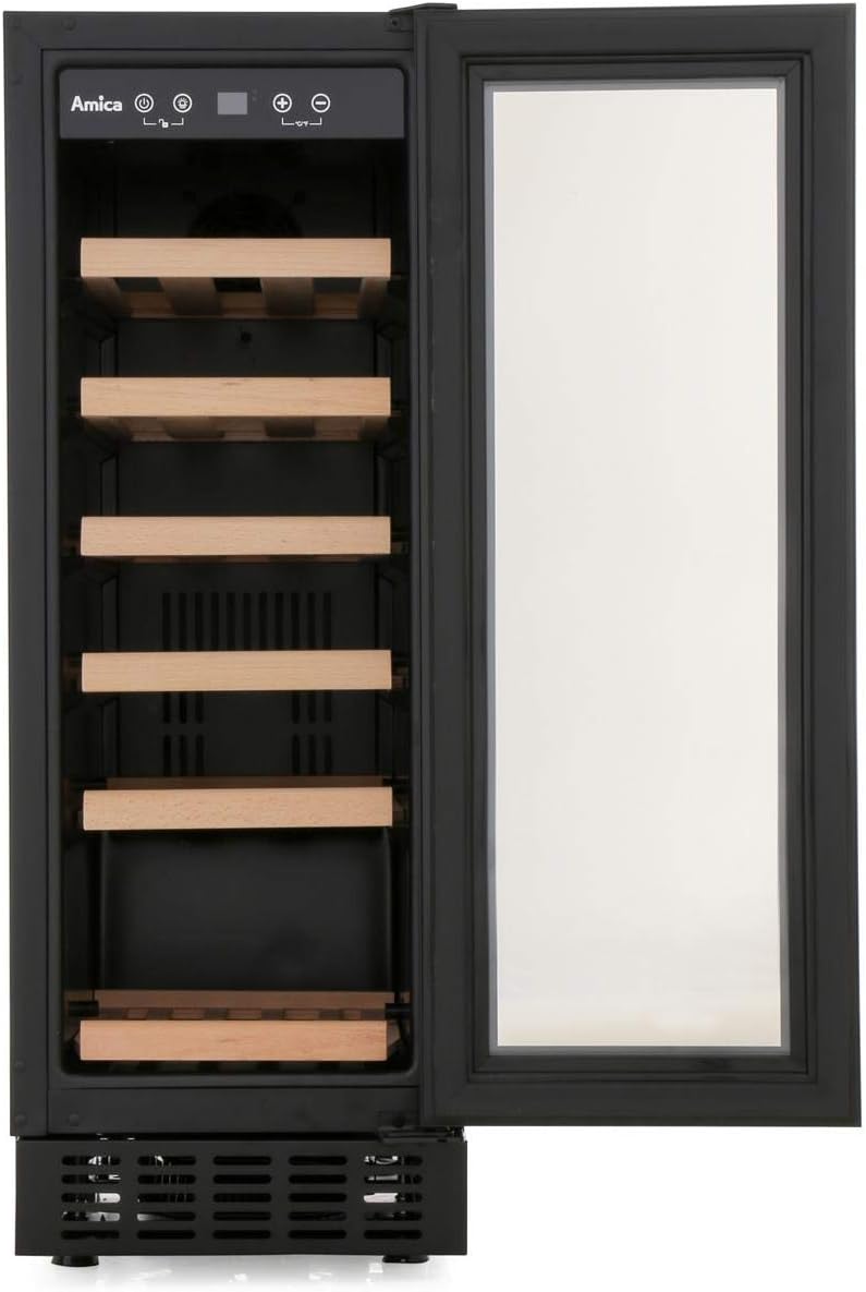 Amica AWC300BL 30cm Freestanding Wine Cooler - Black