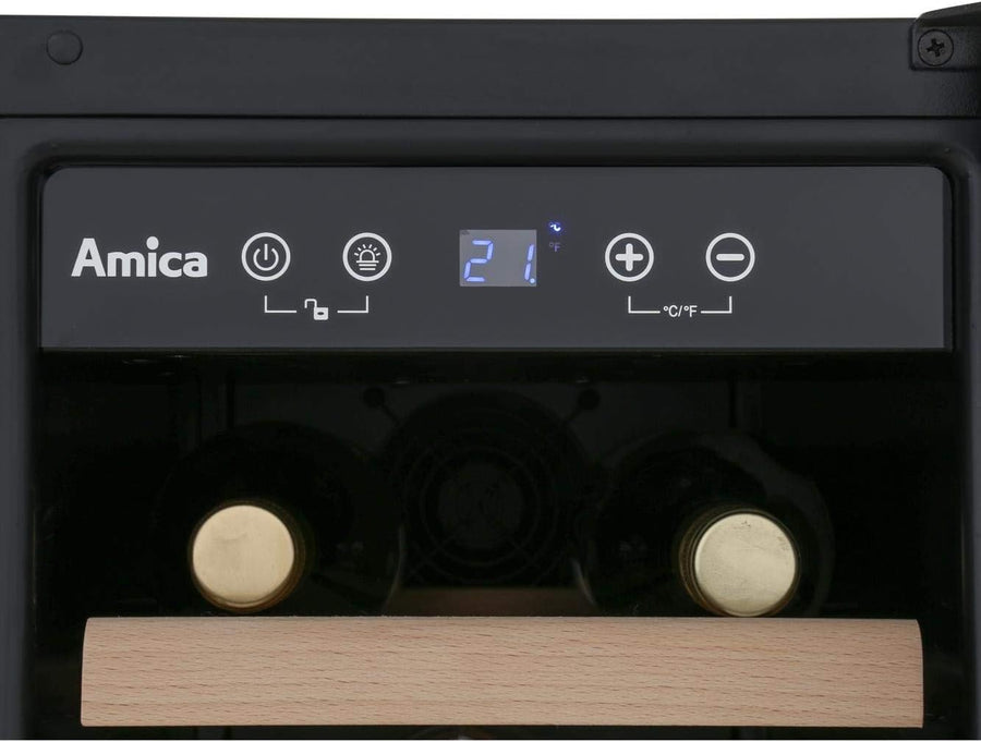 Amica AWC300BL 30cm Freestanding Wine Cooler - Black