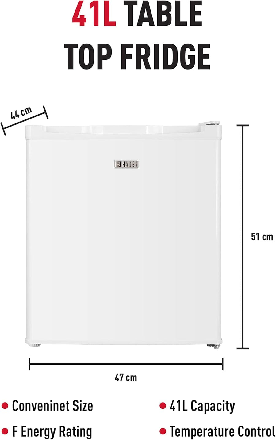 Haden HR55W Table Top Fridge With Chillerbox