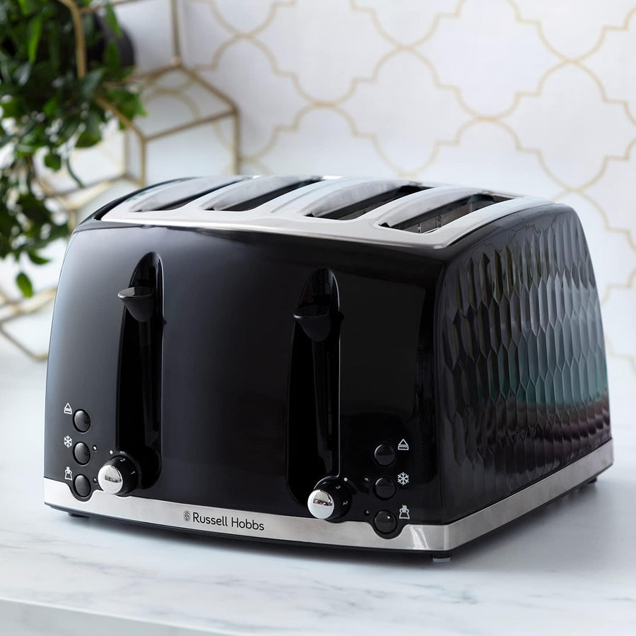 Russell Hobbs 26071 Honeycomb 4-slice toaster - Black
