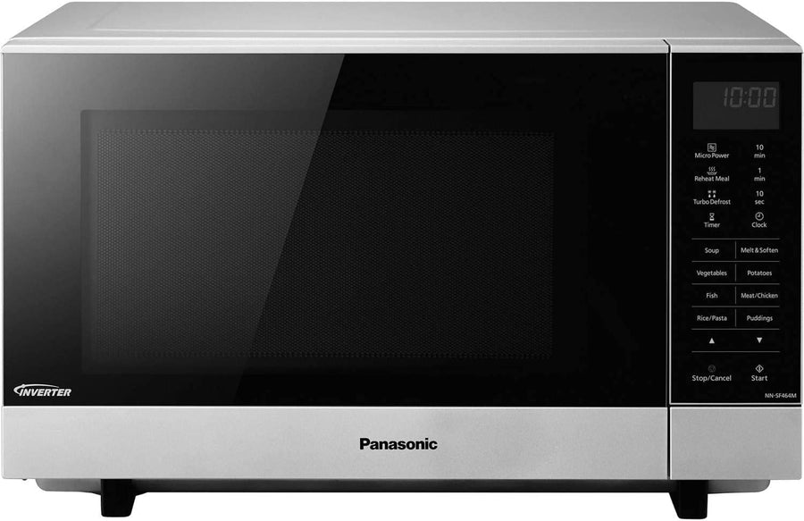 Panasonic NN-SF464MBPQ Flatbed Freestanding Microwave, Silver