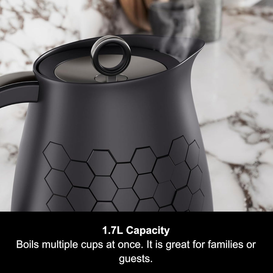 Morph Richards 103020 Cassini Jug Kettle - Black & Silver