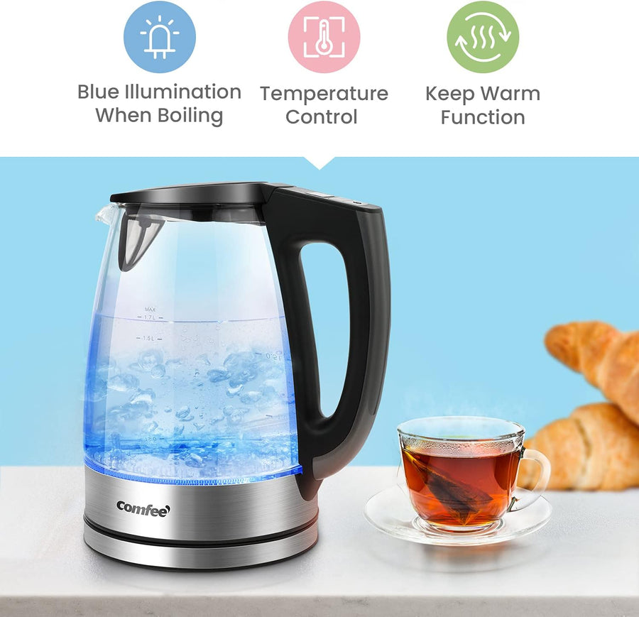 COMFMK-17G02C2-E5 1.7 Litre Digital Glass Kettle