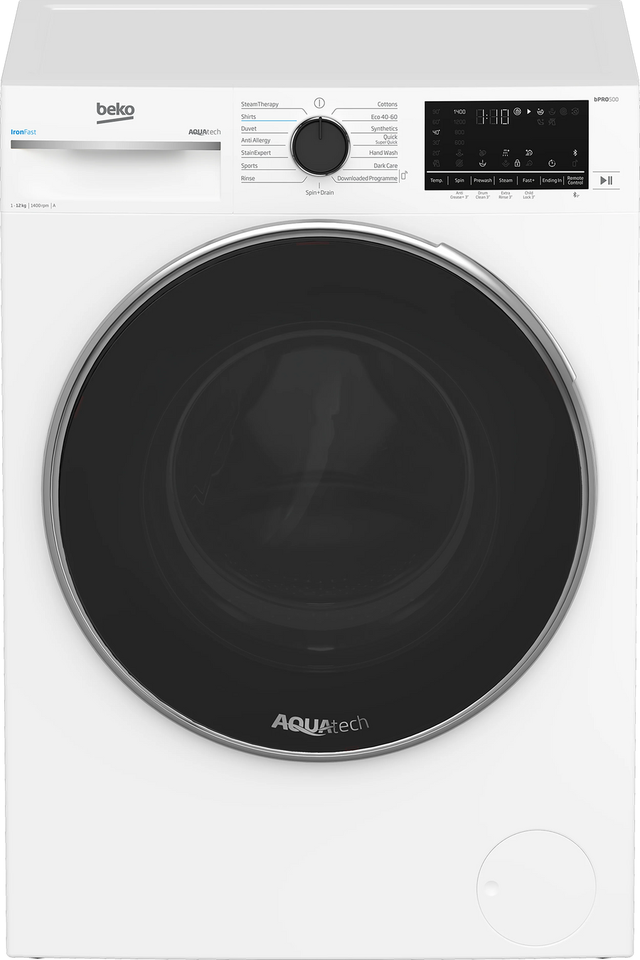 Beko B5W1241AW 12kg 1400 Spin AquaTech Washing Machine