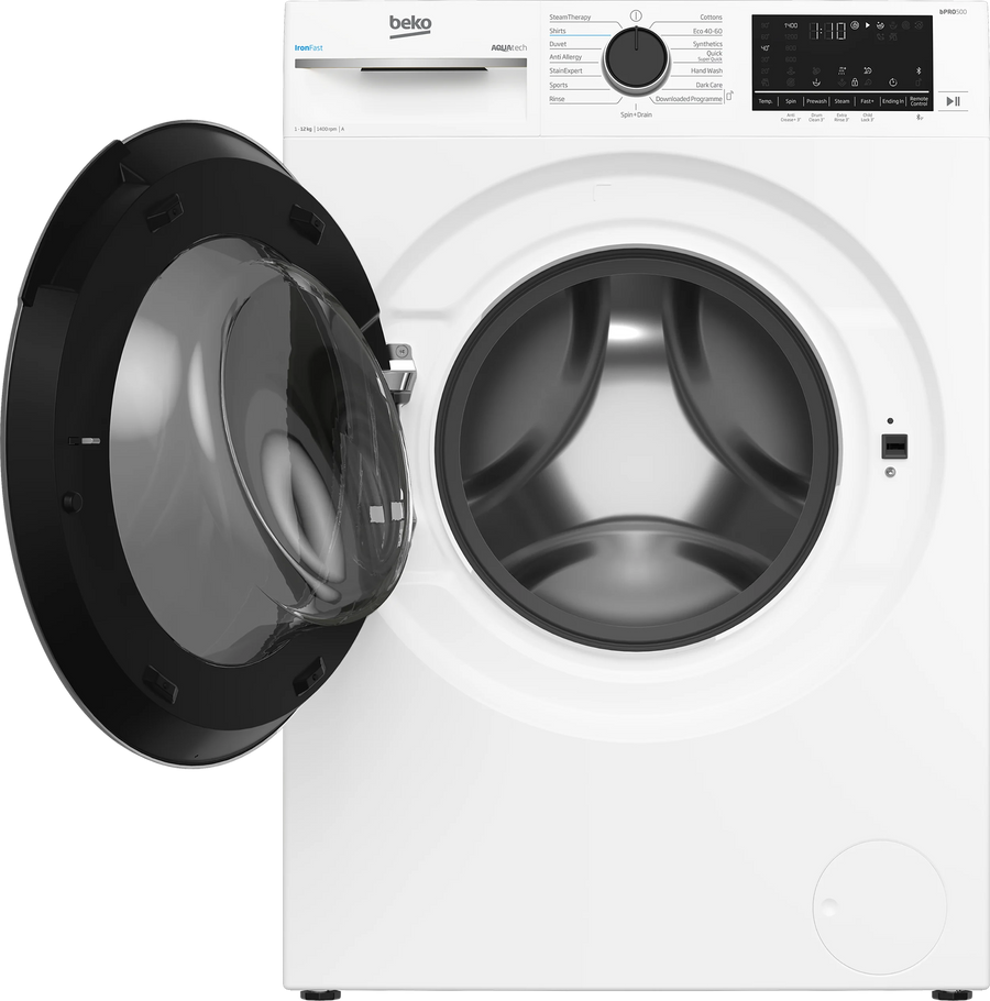 Beko B5W1241AW 12kg 1400 Spin AquaTech Washing Machine