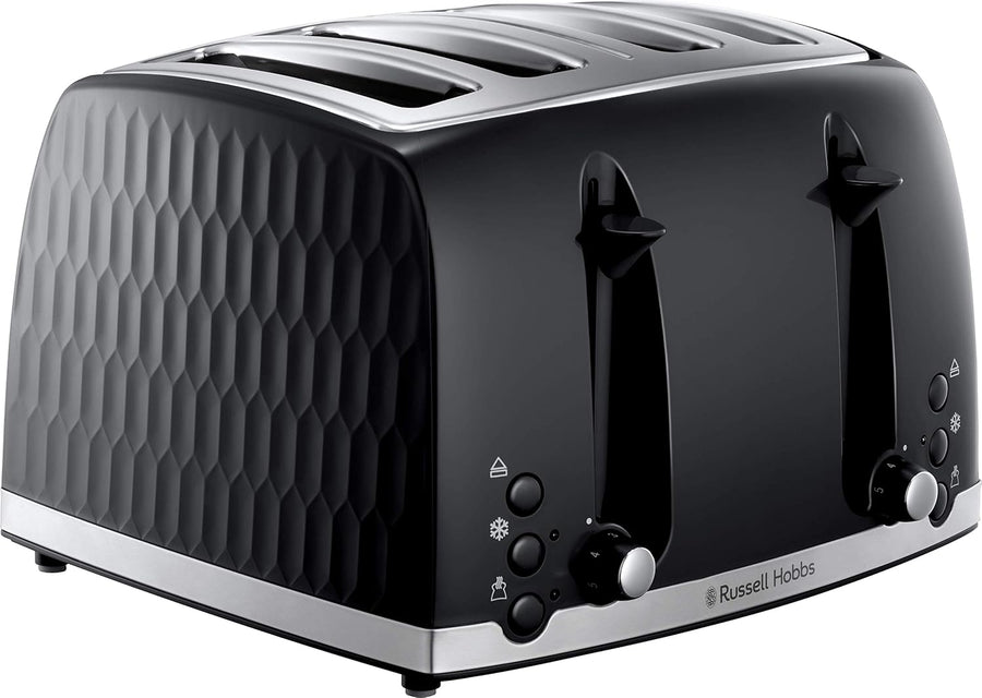 Russell Hobbs 26071 Honeycomb 4-slice toaster - Black