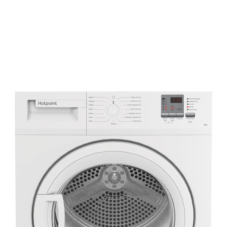 Hotpoint CHDC82WWGDUK 8kg Condenser Tumble Dryer - White